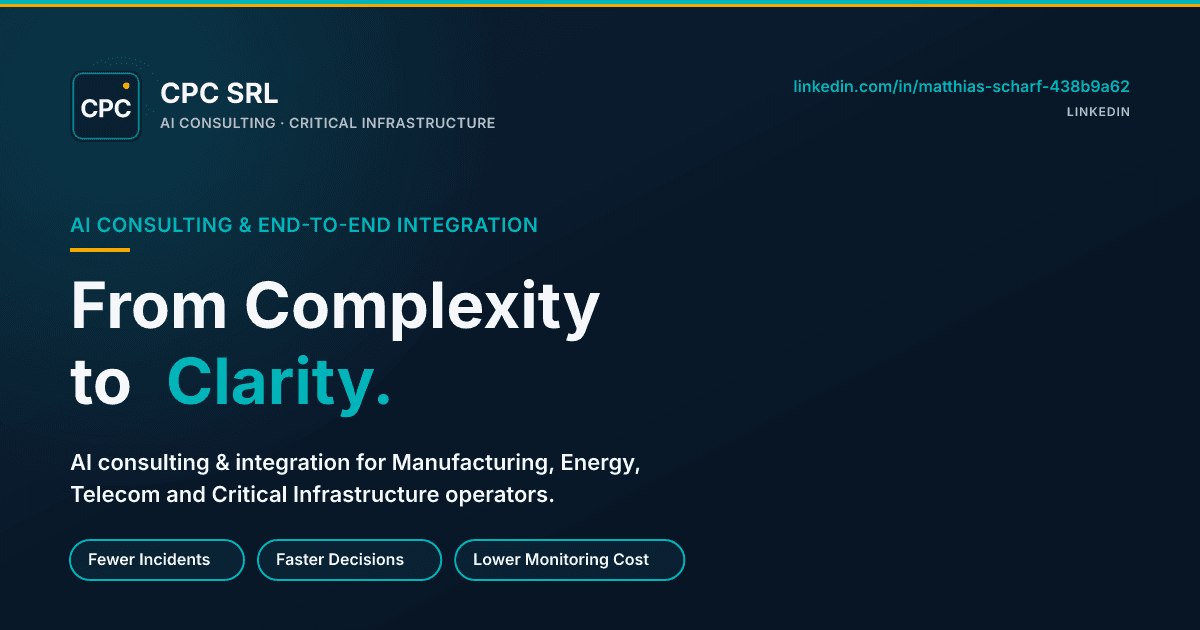 Cpc Infrastructure AI for Critical Infrastructure & Industry | CPC SRL